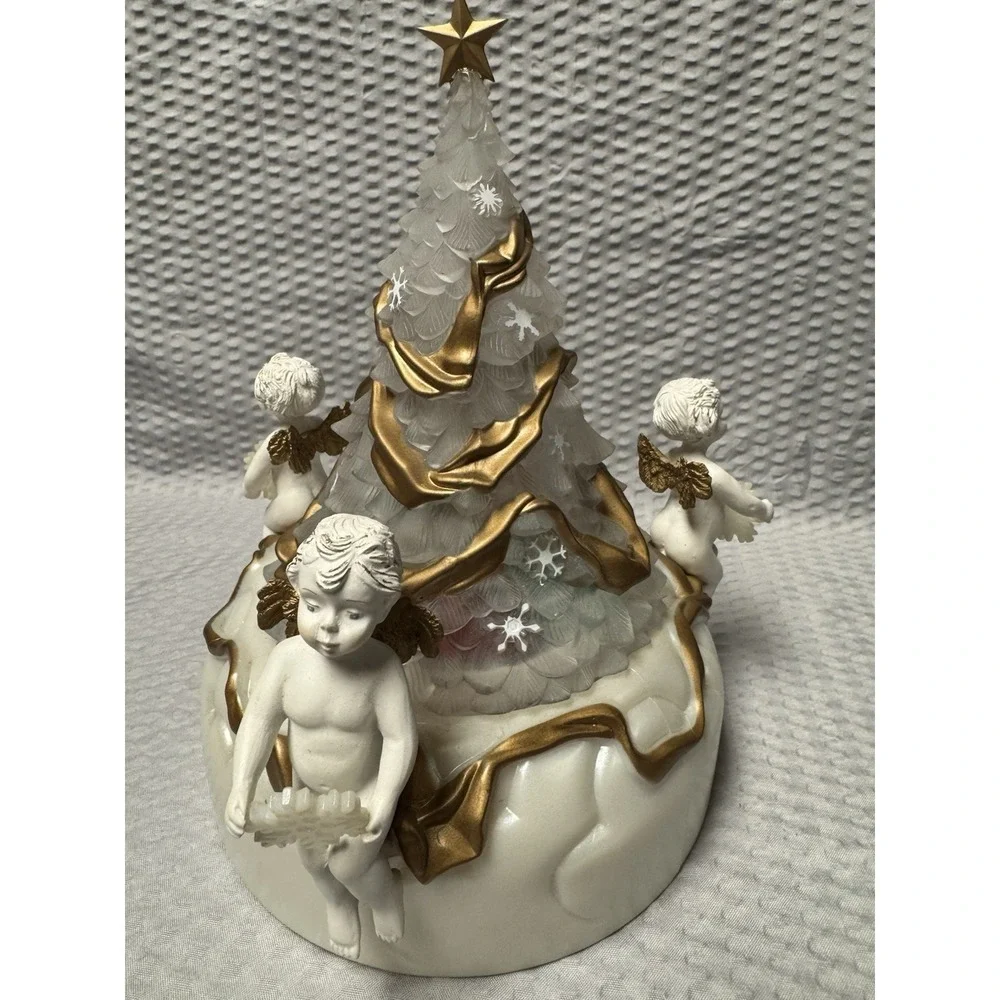 Vintage 1996 Avon Sparkling Angelic Musical‎ Christmas Hark the Herald Angels